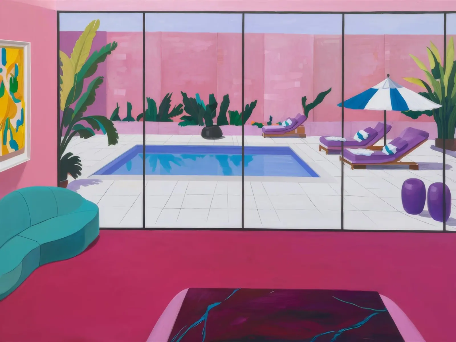 Azure Poolside Glückseligkeit Hahnemühle von Opal Strokes