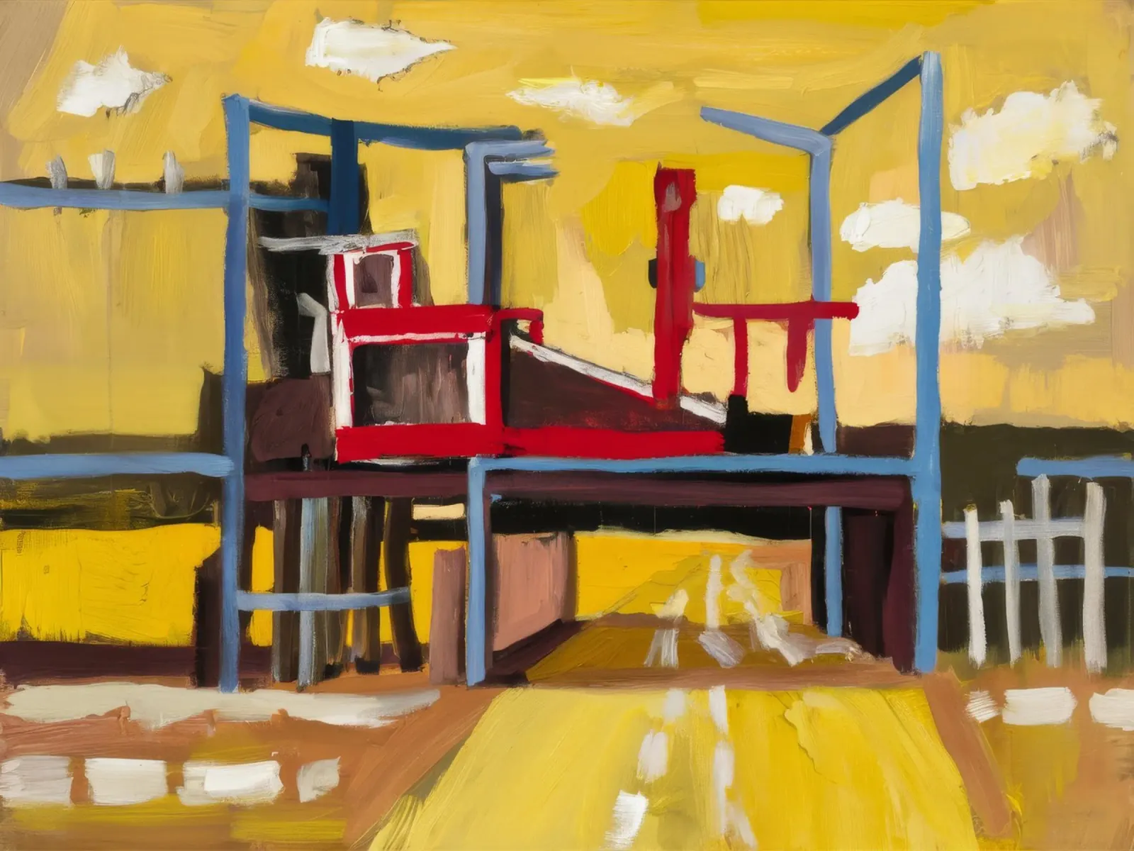 Vue du train surélevé hahnemühle de Silk Palette