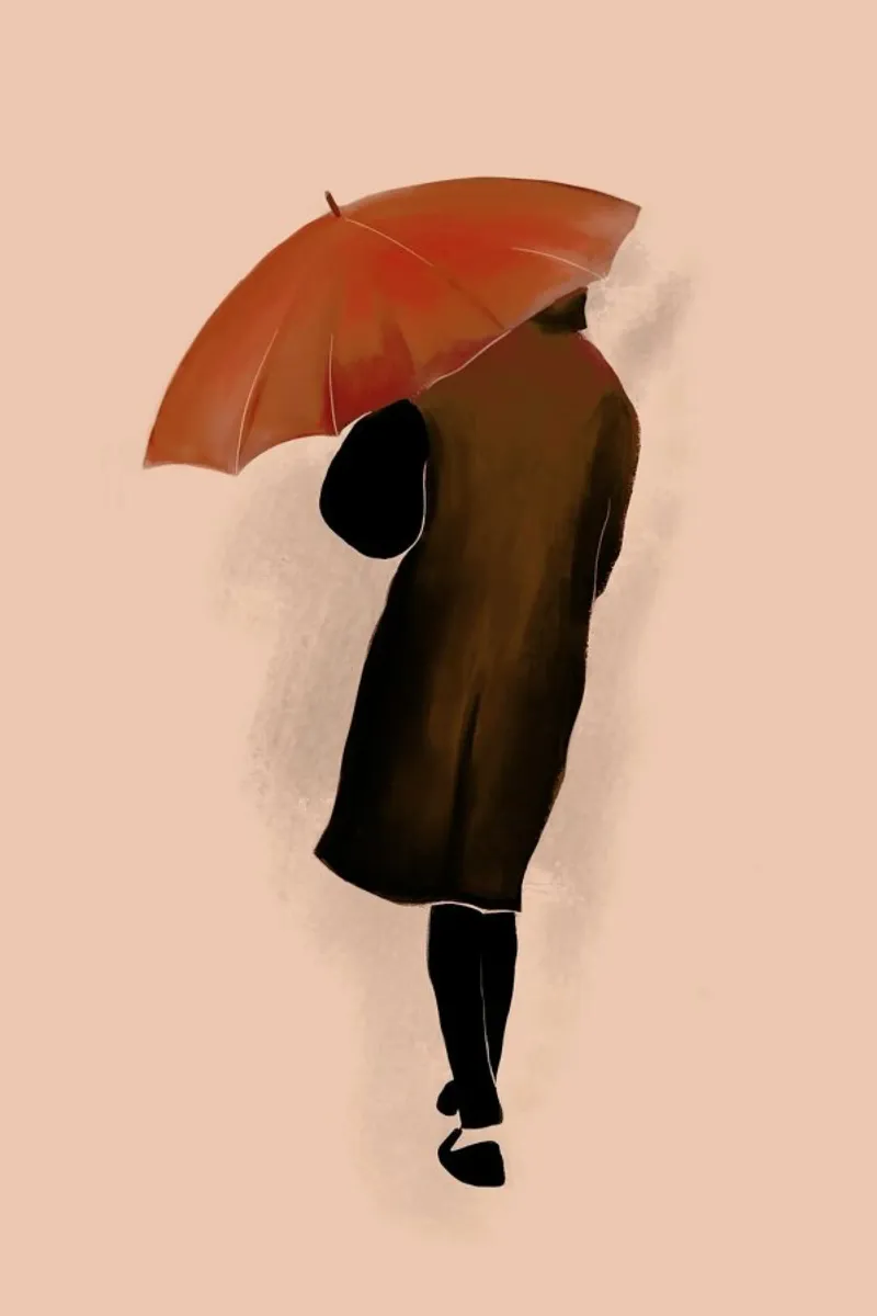 Rainy Afternoon poster con telaio in plastica da XOXO Arte