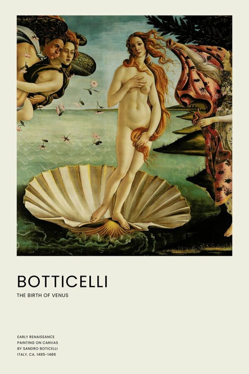 Botticelli - The Birth of Venus Portrait poster da Vintage by JUNIQE