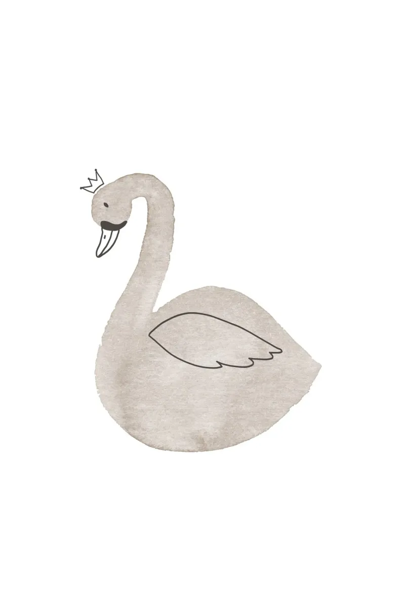 Swan poster con telaio in legno da KRUTH DESIGN