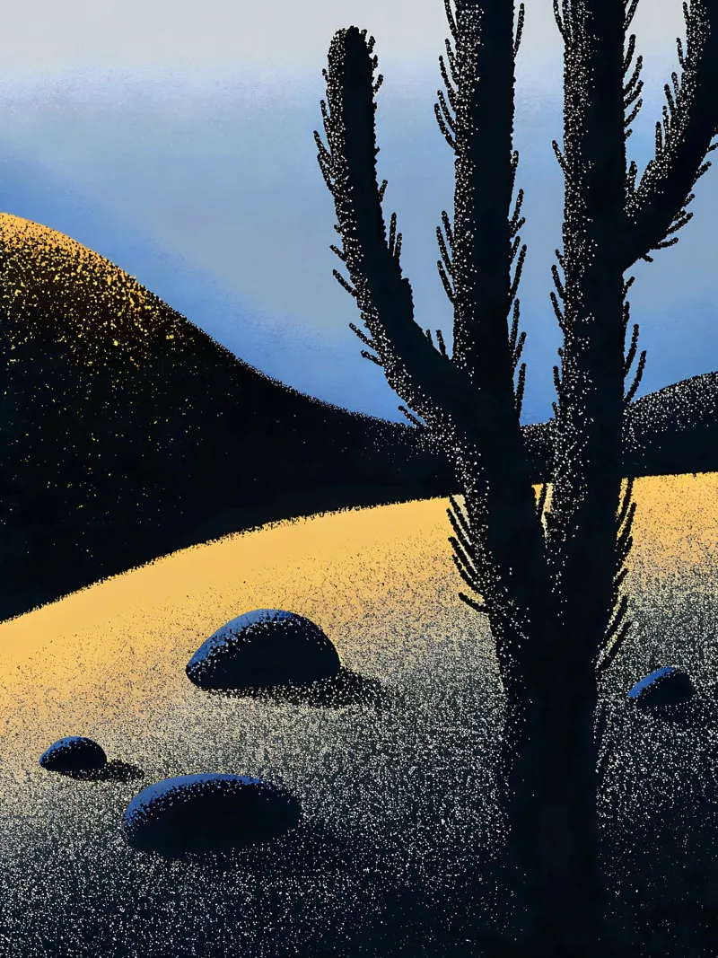 Piante cactus nel deserto pellicola backlit da SOUL SHOP
