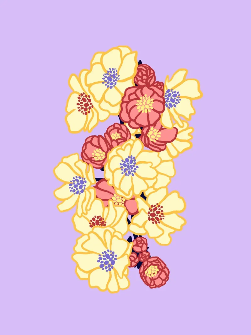 BLOSSOMING (lila) carta hahnemühle da Anastasia Mattern