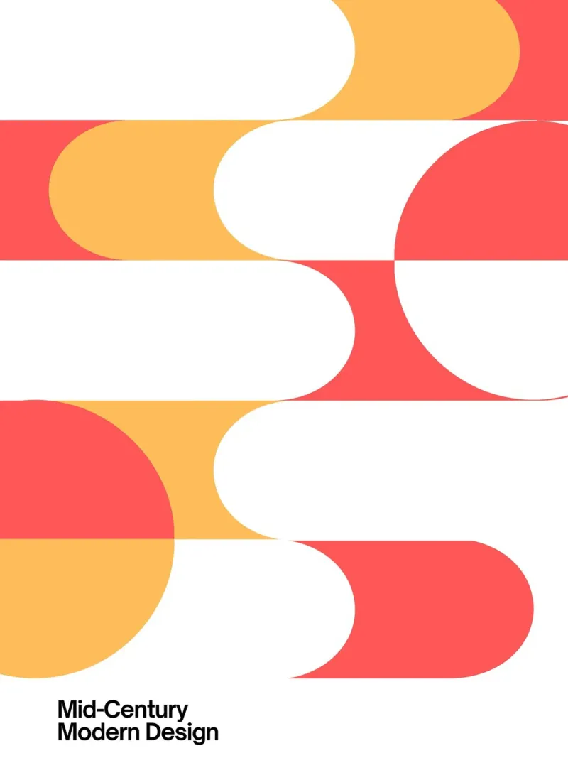 Formas de mediados de siglo | Retro Modern Art Print lienzo de Casa Calm