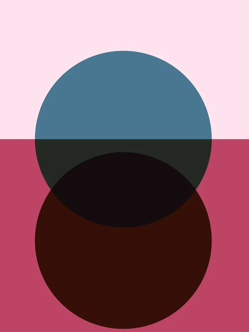 Círculo Abstracto Fusión | Minimal Art Print metacrilato de Casa Calm