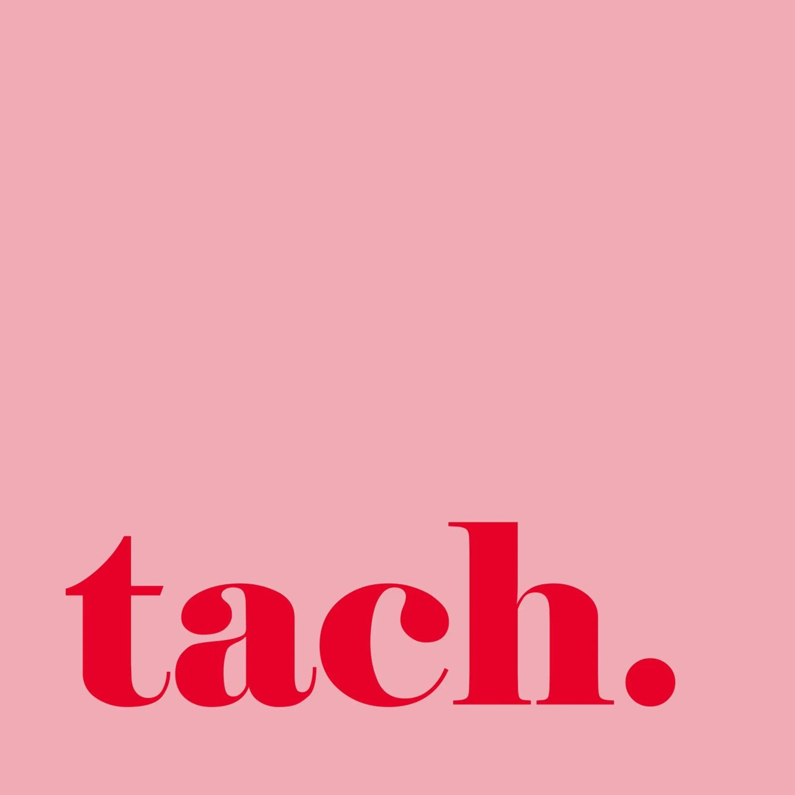 TACH in rosso lampone su rosa - un allegro saluto estivo per la casa pellicola backlit da Stilrausch