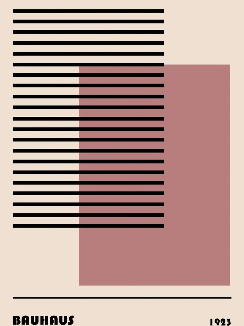 Grafica della linea Bauhaus 1923 carta hahnemühle da Casa Calm