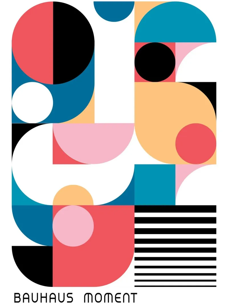 Bauhaus Moment - Abstracte ontwerpposter acryl van Casa Calm