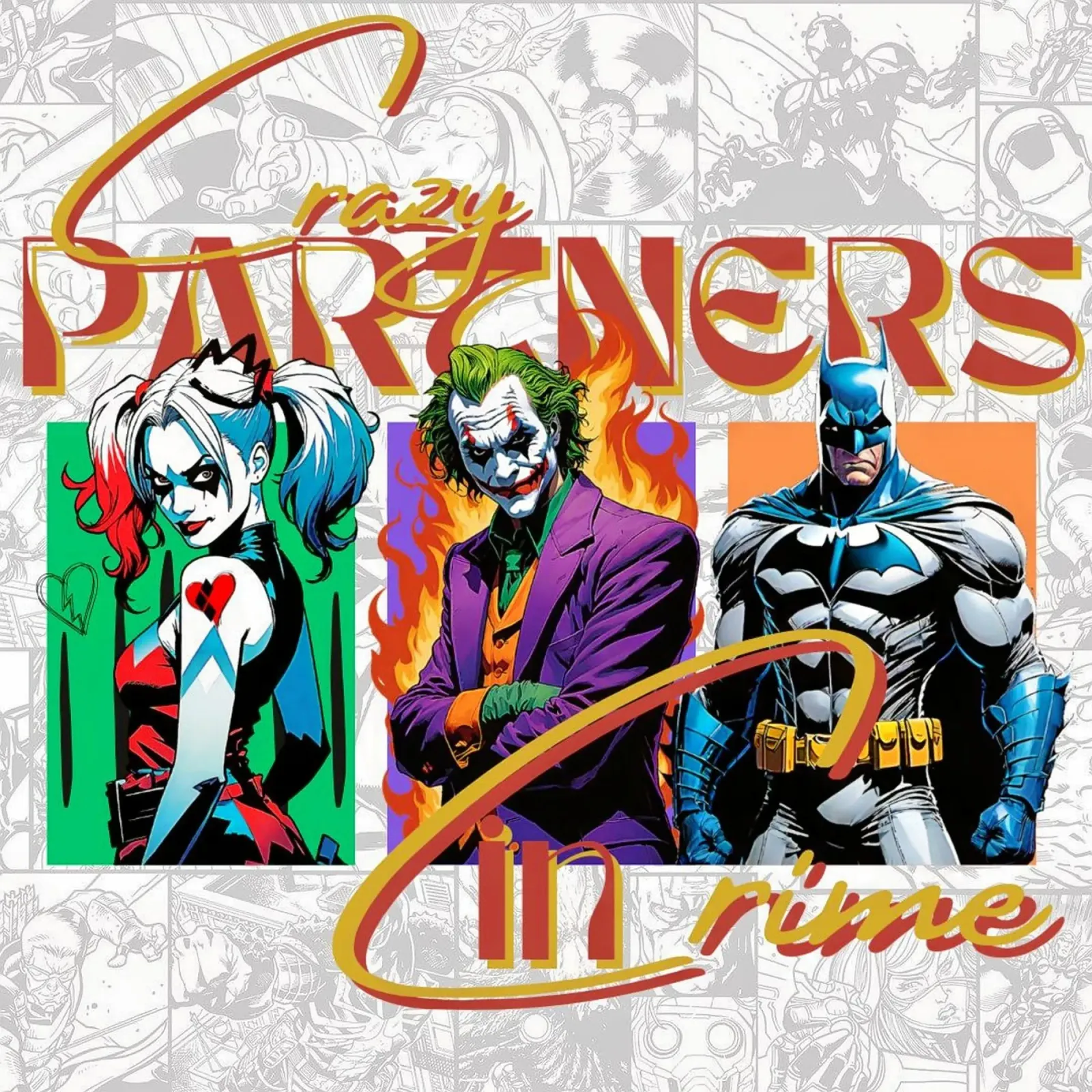 🃏 GOTHAM'S REBELS: CRIME & GLORY EDITION!💥 poster con telaio in plastica da Eni Brandon