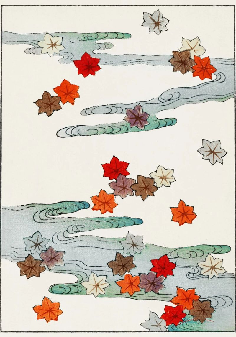 Autumn and water illustration. poster de vintageshop