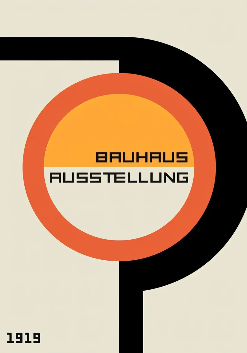 Exposición de la Bauhaus Diseño geométrico 1919 metacrilato de Jam Poster
