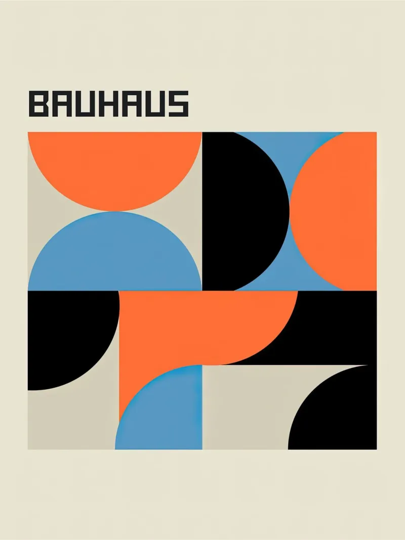 Design geometrico Bauhaus 1919 pellicola backlit da Jam Poster