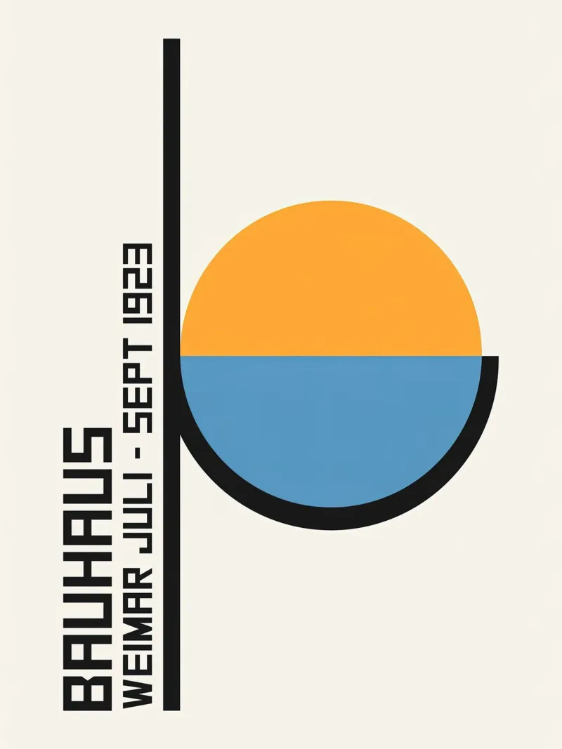Bauhaus Weimar Design geometrico 1919 pellicola backlit da Jam Poster