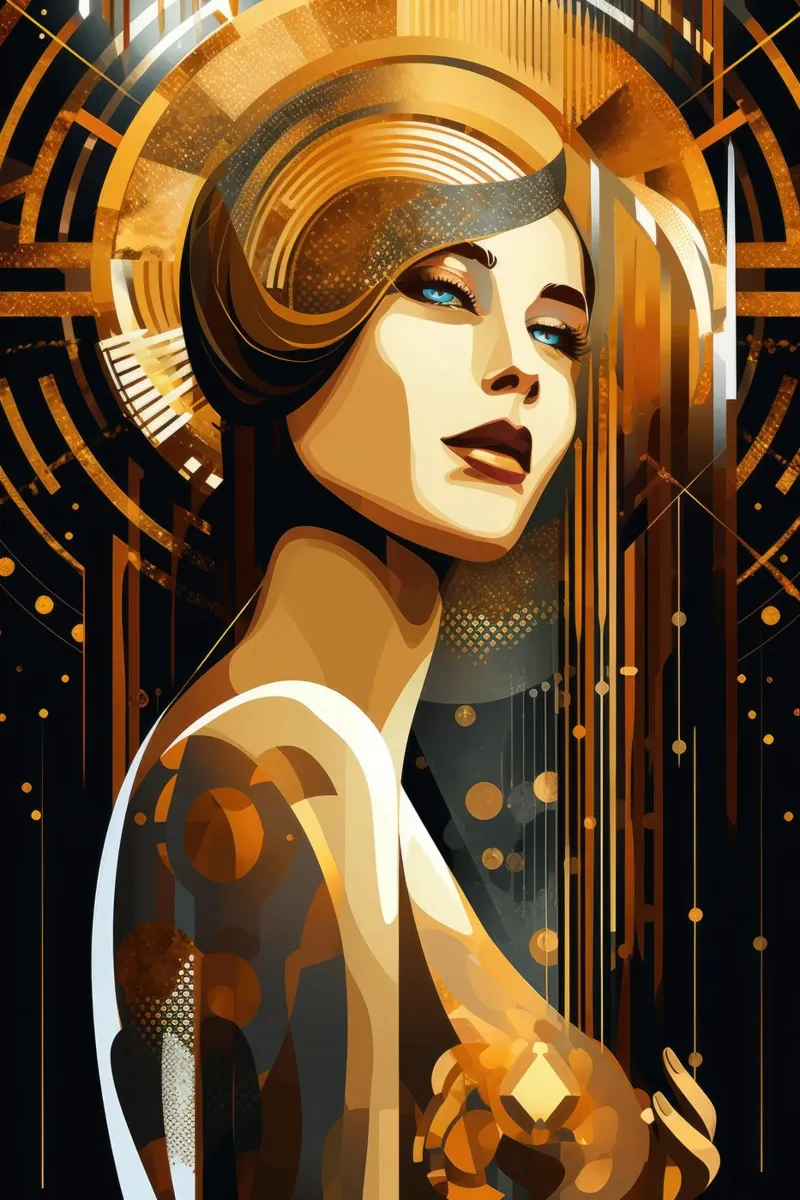 Art Deco Frau Hahnemühle von Artful Muse