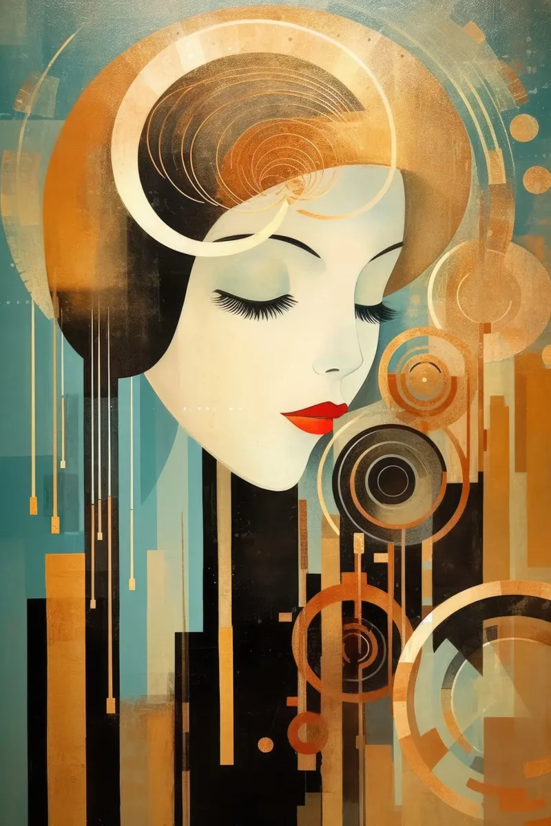 Femme Art Déco hahnemühle de Artful Muse