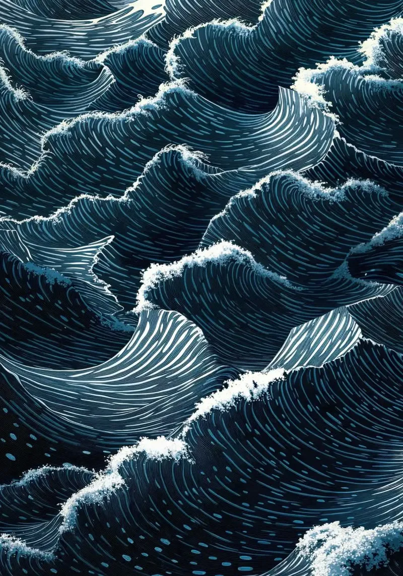 onde dell'oceano pellicola backlit da Luke Yaeger