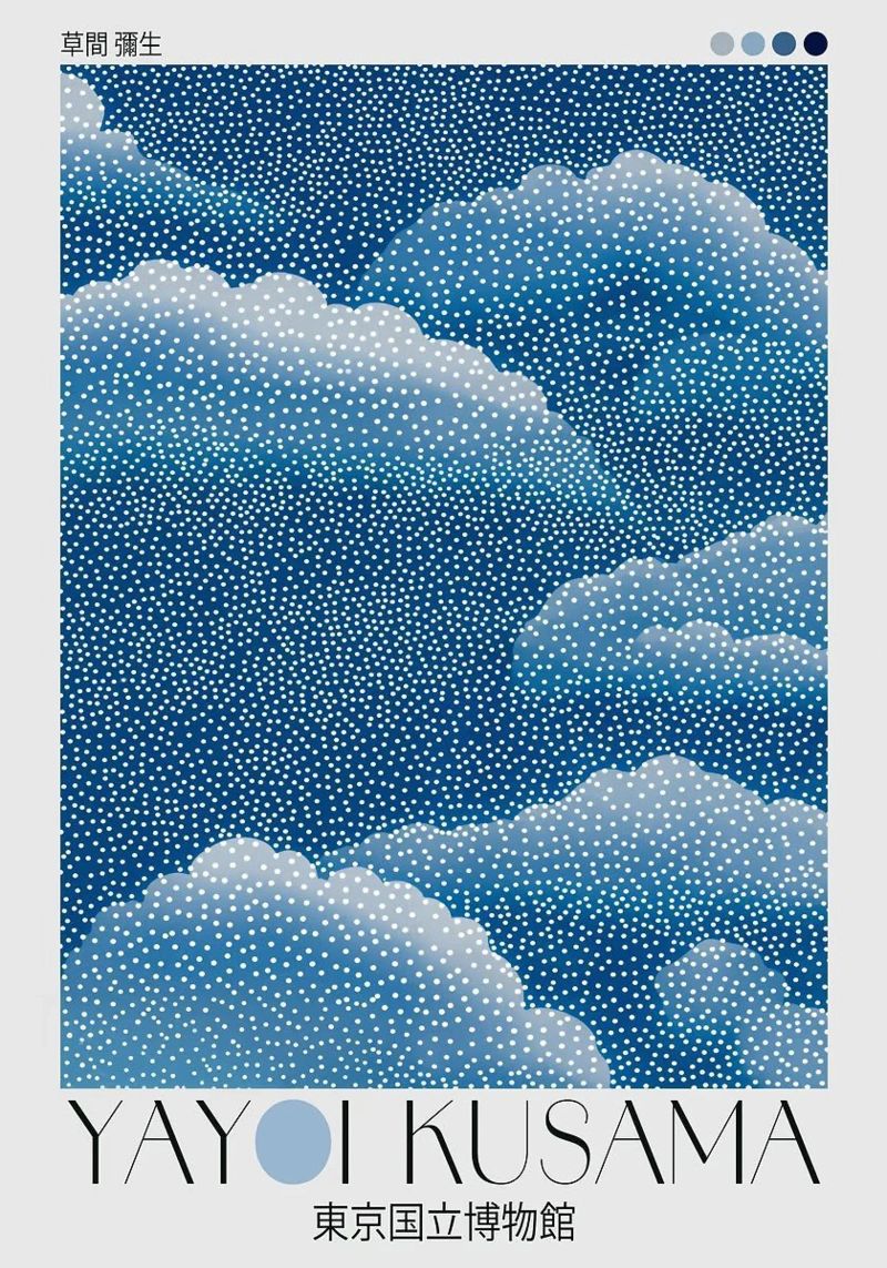 clouds dots poster by Luke Yaeger