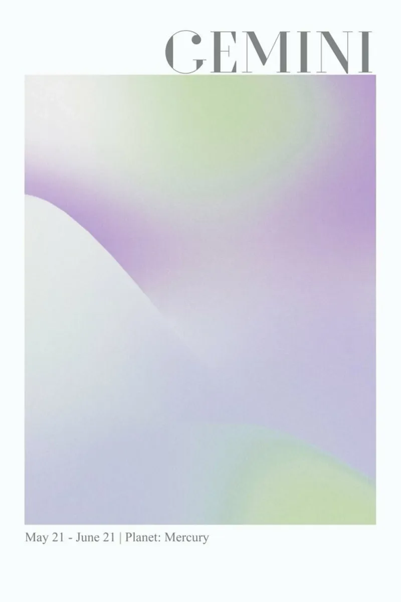 Gemini Abstract Aura poster da cafelab