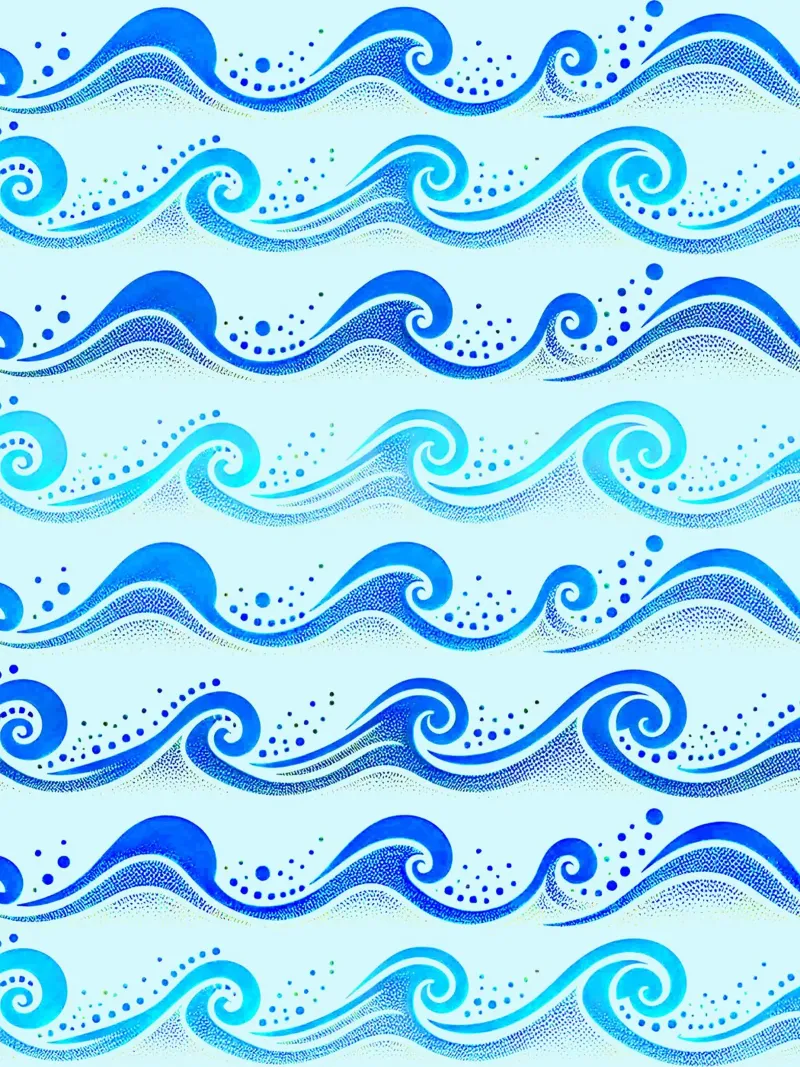 Onde Azzurro carta hahnemühle da SilverPegasus