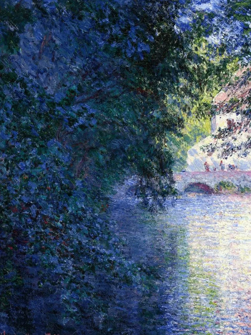Monet Scenery Abstract canvas by Günstiger Laden