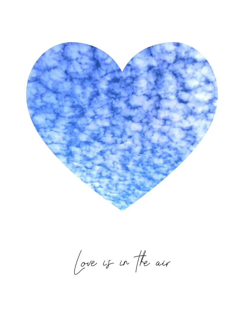 Wolkenherz (Love is in the air) tela con Cornice a cassetta da Frida + frei