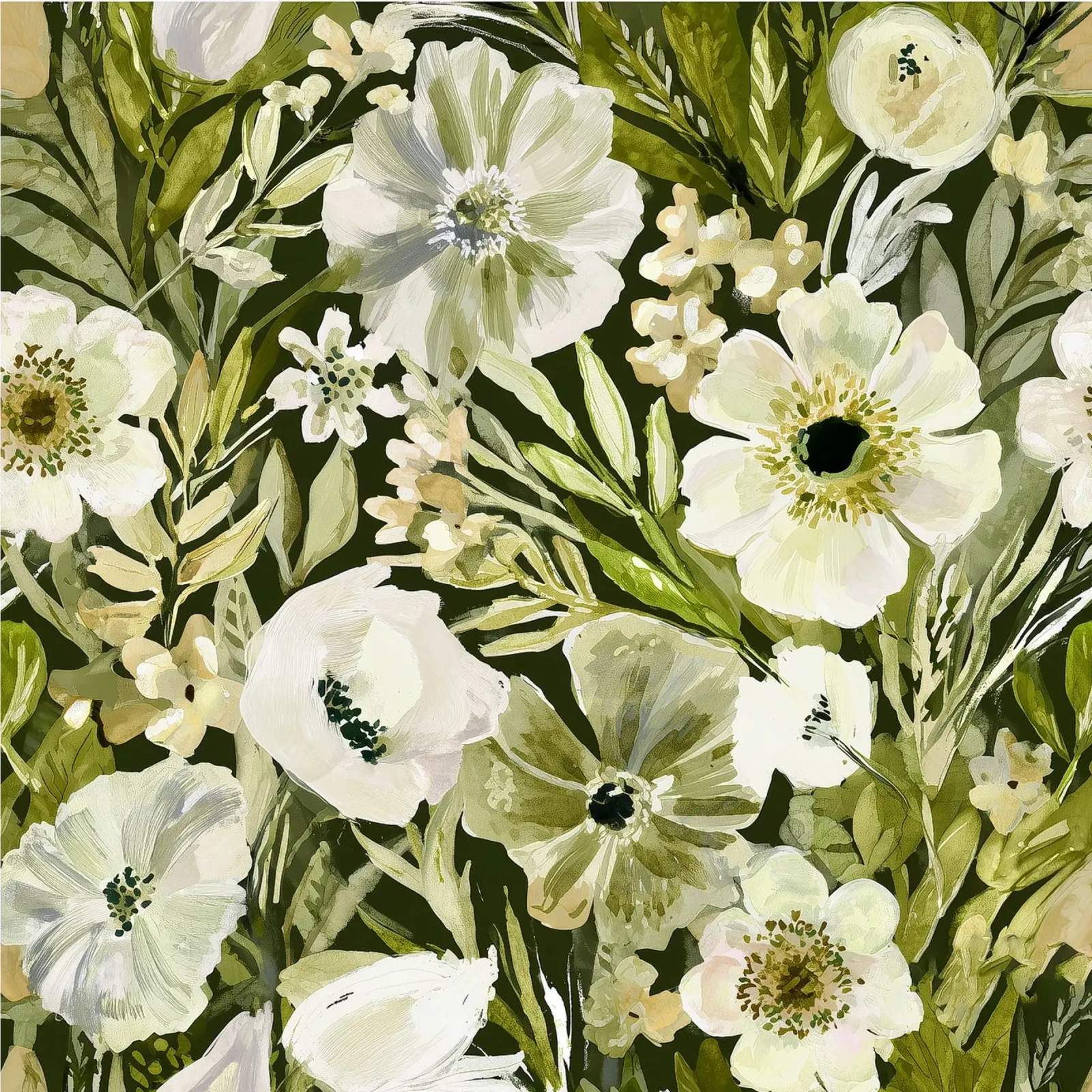 Prato estivo in fiore poster con telaio in alluminio da Sophia Calder Studio