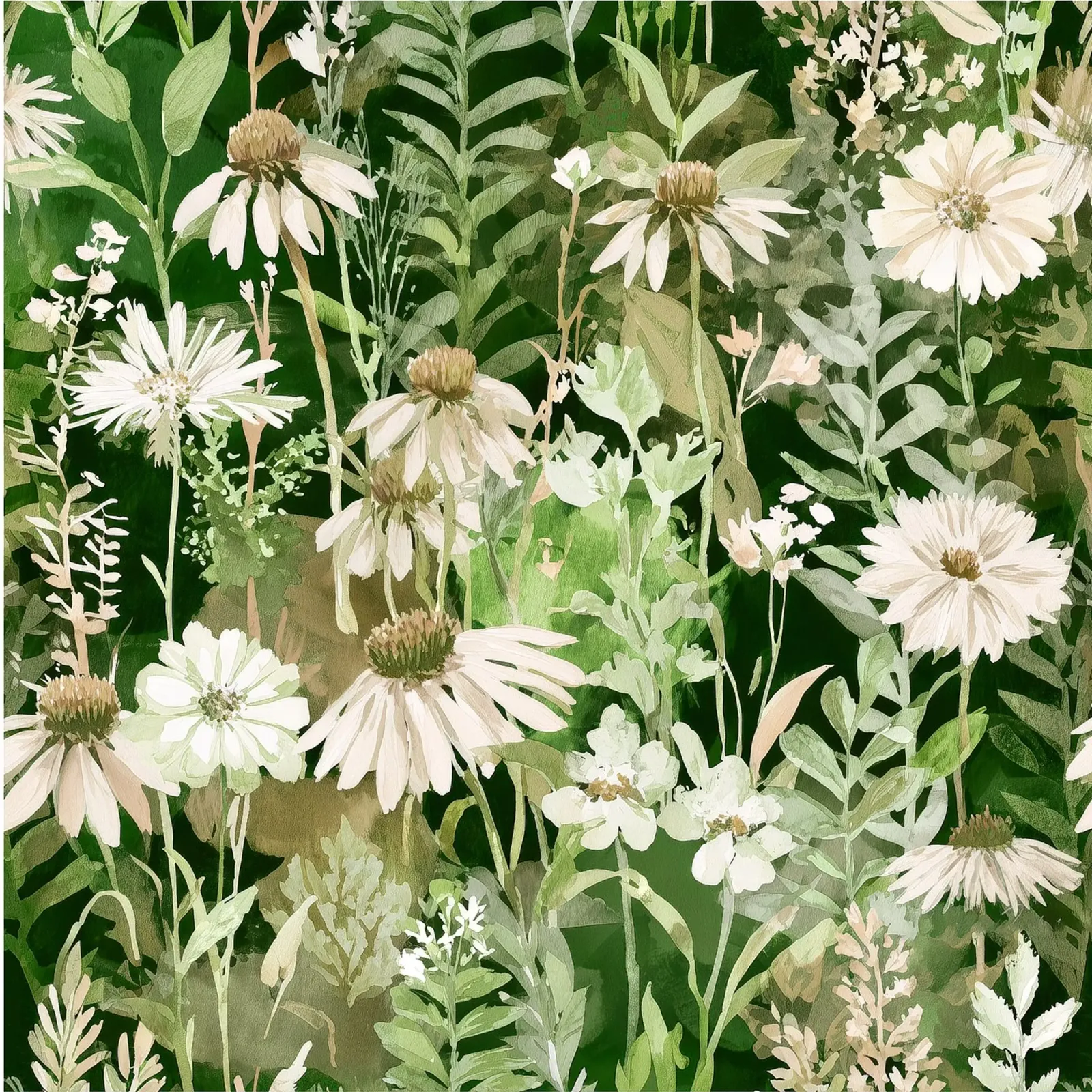 Coreopsis a raggiera poster con telaio in legno da Sophia Calder Studio