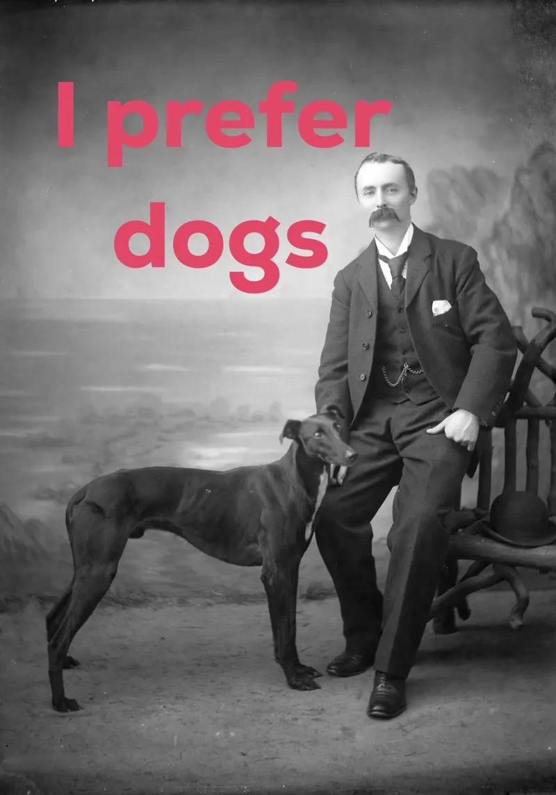 Preferisco i cani poster con telaio in plastica da Cassia Beck Collage