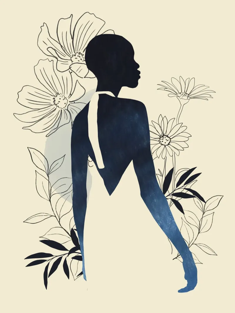Ragazza tropicale astratta minimalista poster da ThingDesign