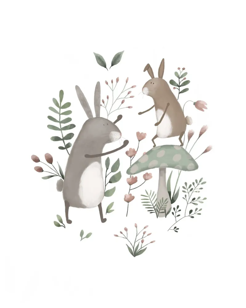 Papa Bunnie's Garden Walk forex plate by Urchin Bay Art