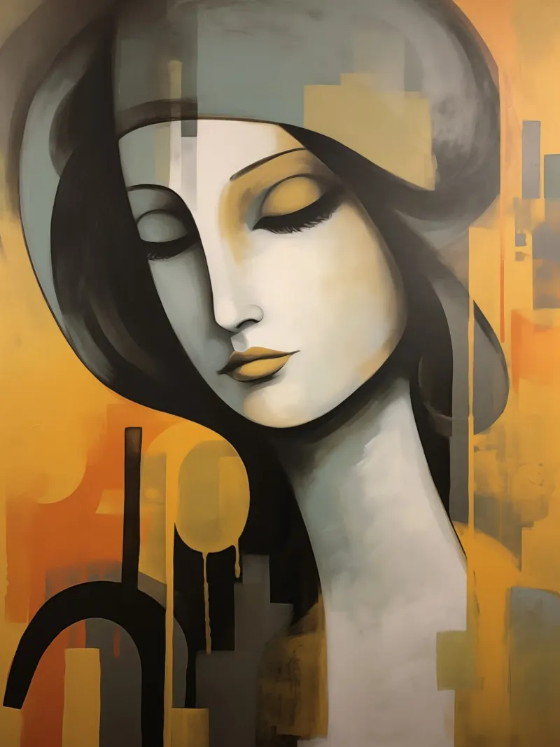 Mujer abstracta aluminio dibond de Imagine