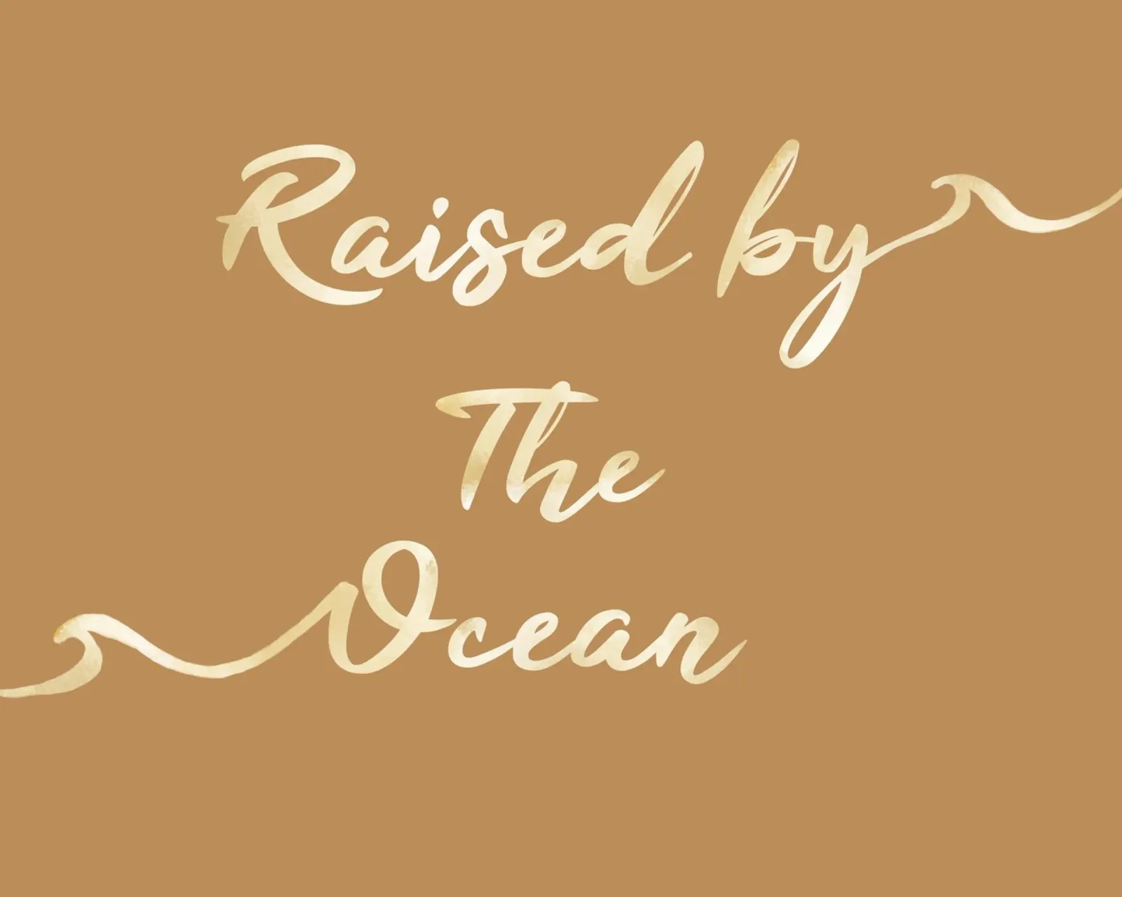 Raised by the Ocean – Typography Print canvas by Urchin Bay Art