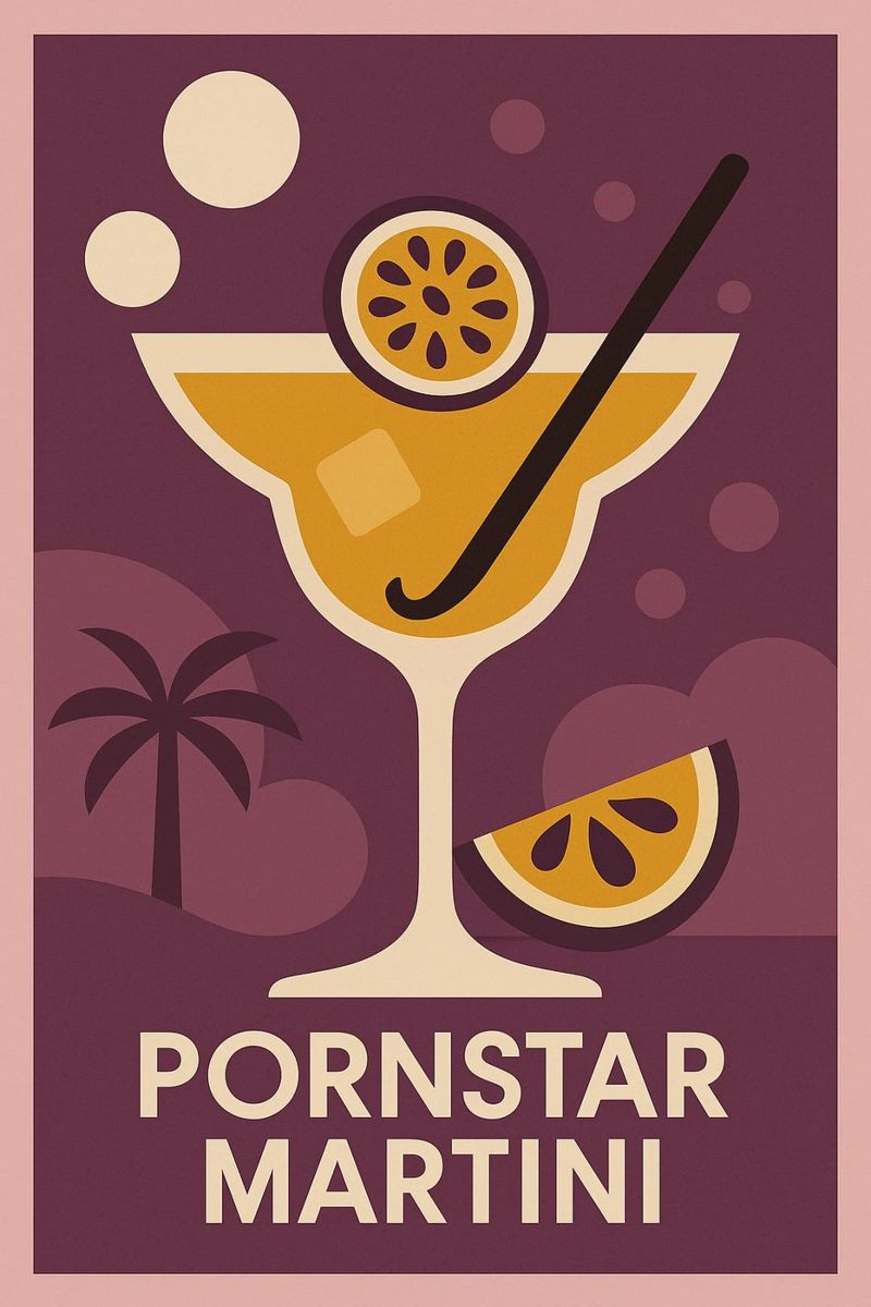 Pornostar Martini Glam - Affiche Pop Londres Poster von Boissons - Affiches & posters - Retro