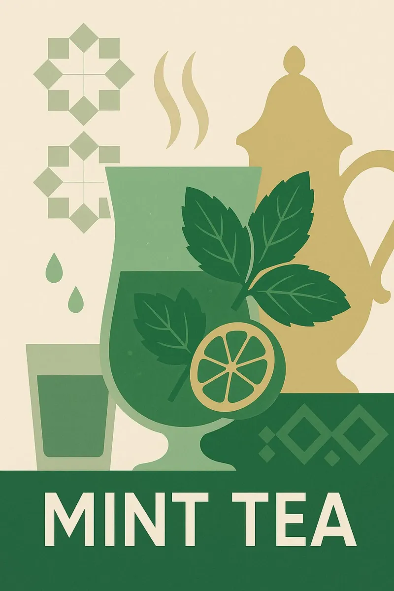 Mint Tea Oasis – Affiche Orientale pellicola backlit da Boissons - Affiches & posters - Retro
