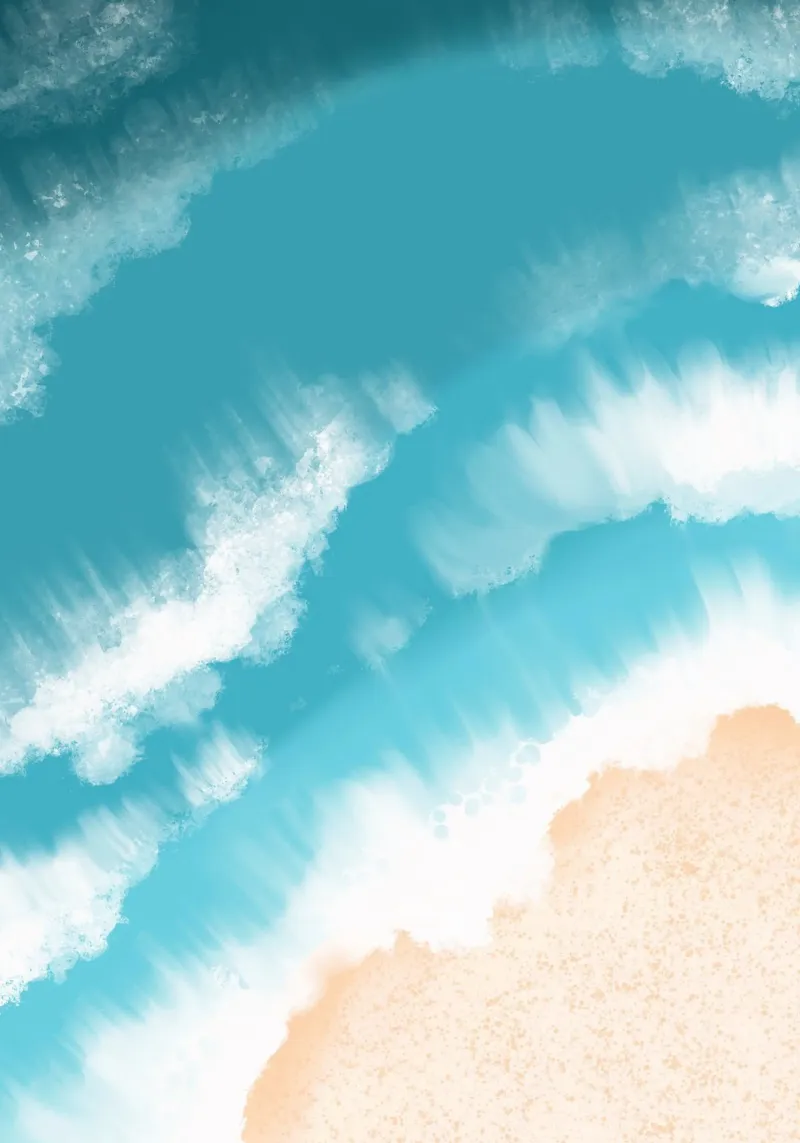 Impression d'art "Aerial Beach Waves" - Vue côtière de l'océan hahnemühle de ClubArt
