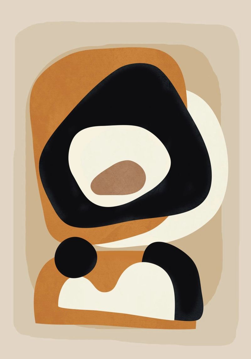 Minimal Abstract Shape Art 1 Poster von Flow Line