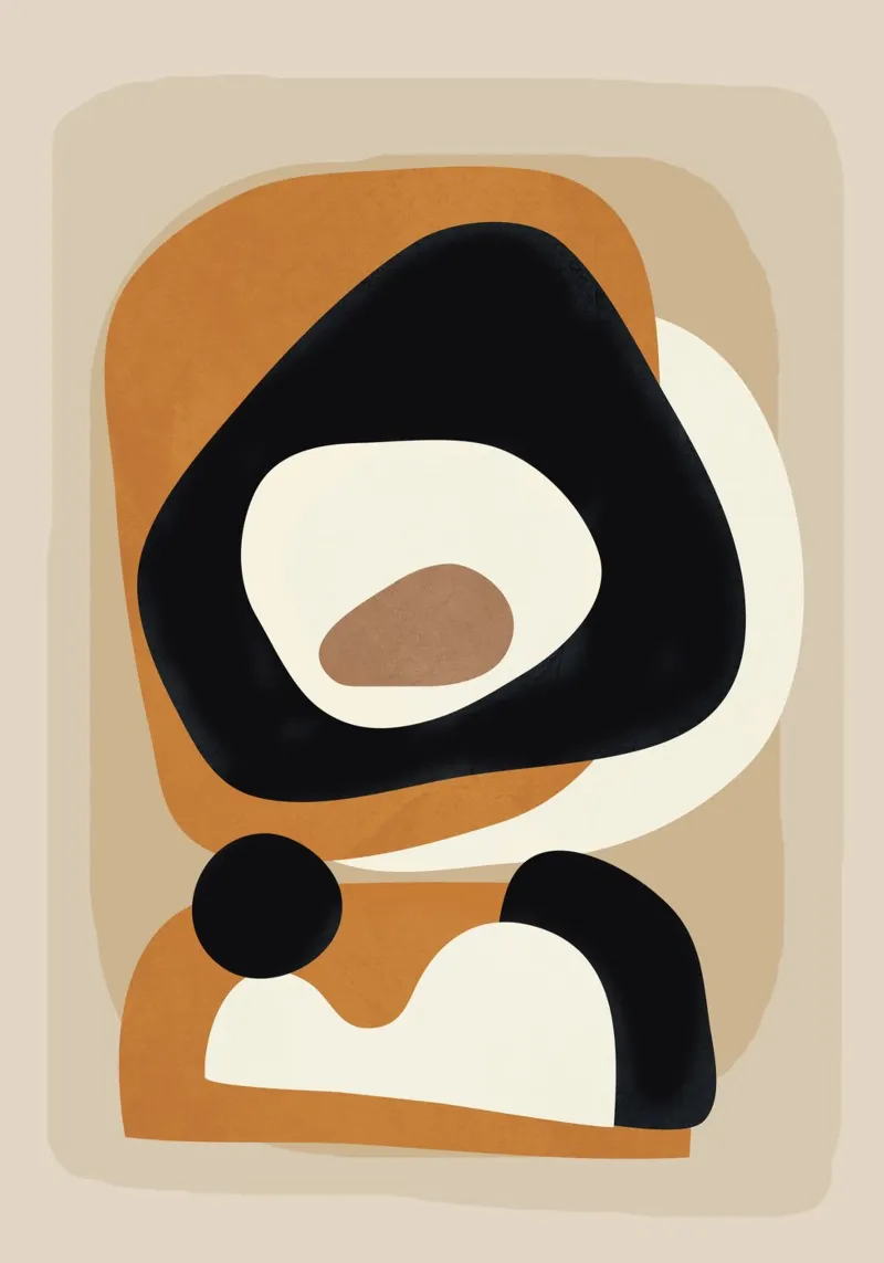 Minimal Abstract Shape Art 1 poster by Flow Line