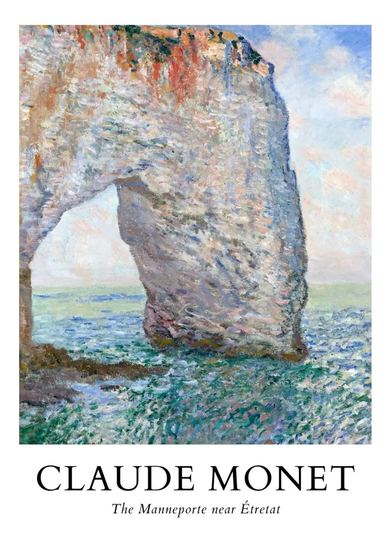 Monet's Manneporte Étretat - Impressionist Cliff Art canvas by ClubArt