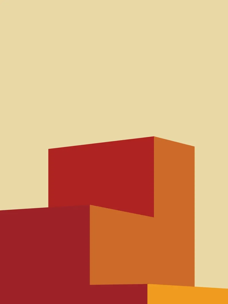 Vista minimalista retrò poster con telaio in legno da Retro Boy Art