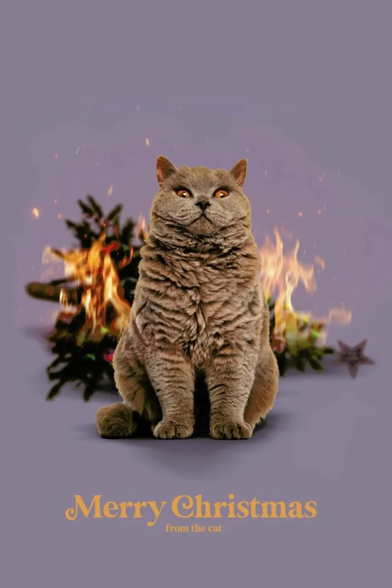 Merry Christmas From The Cat poster da Jonas Loose