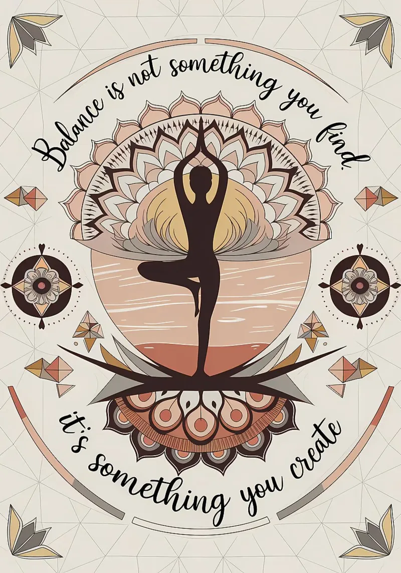 Balance is not something you find, Its something you create canvas by YogaShop