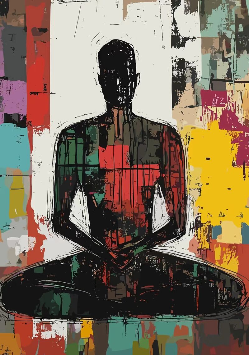 Figure in Meditation poster by YogaShop