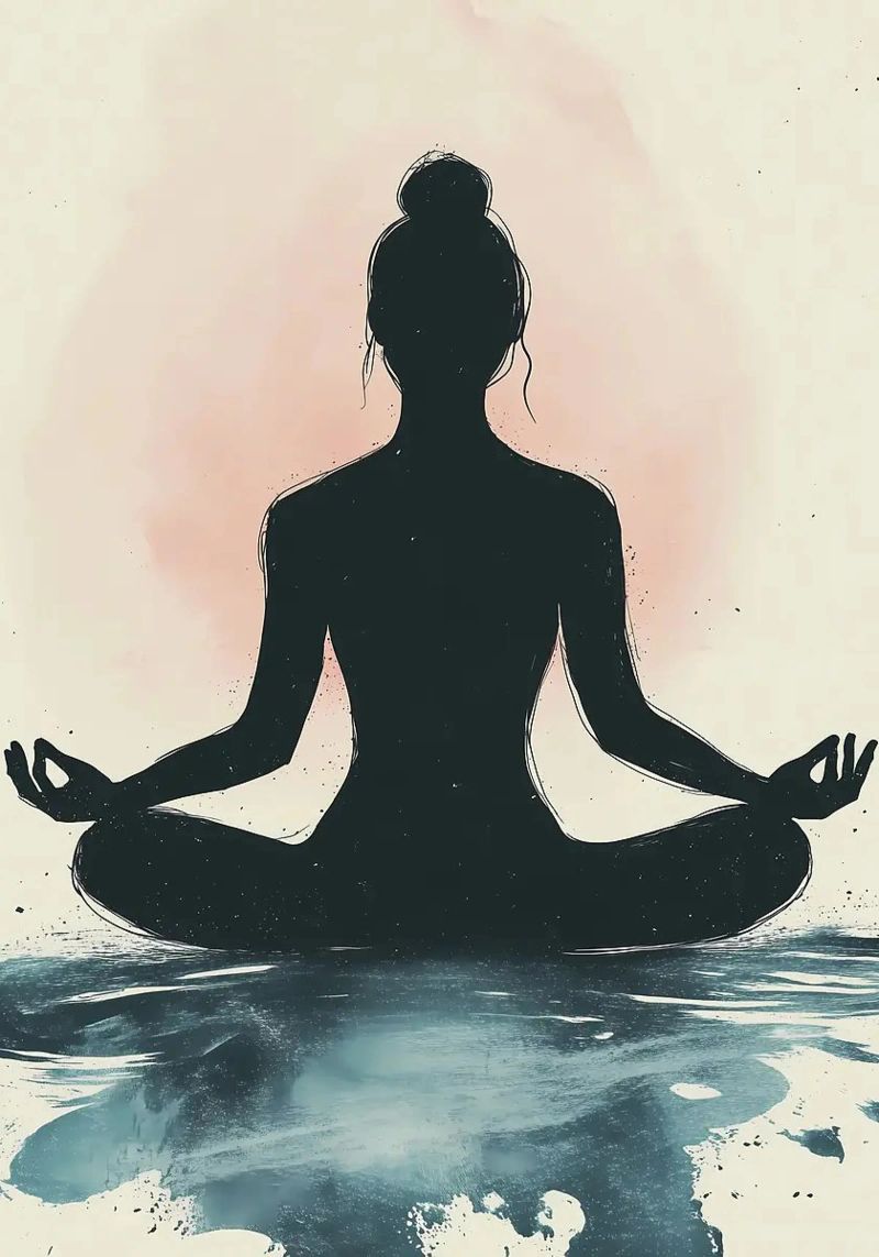 Silhouette Meditation poster by YogaShop