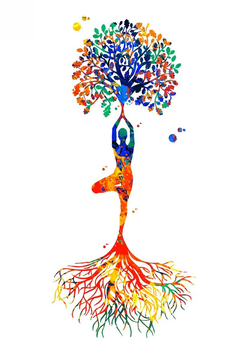 Yoga Tree Pose pellicola backlit da YogaShop