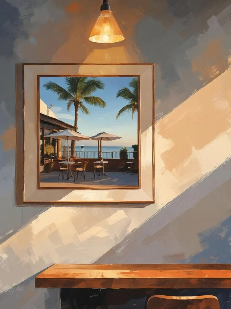 framed image palm trees canvas by cofa home