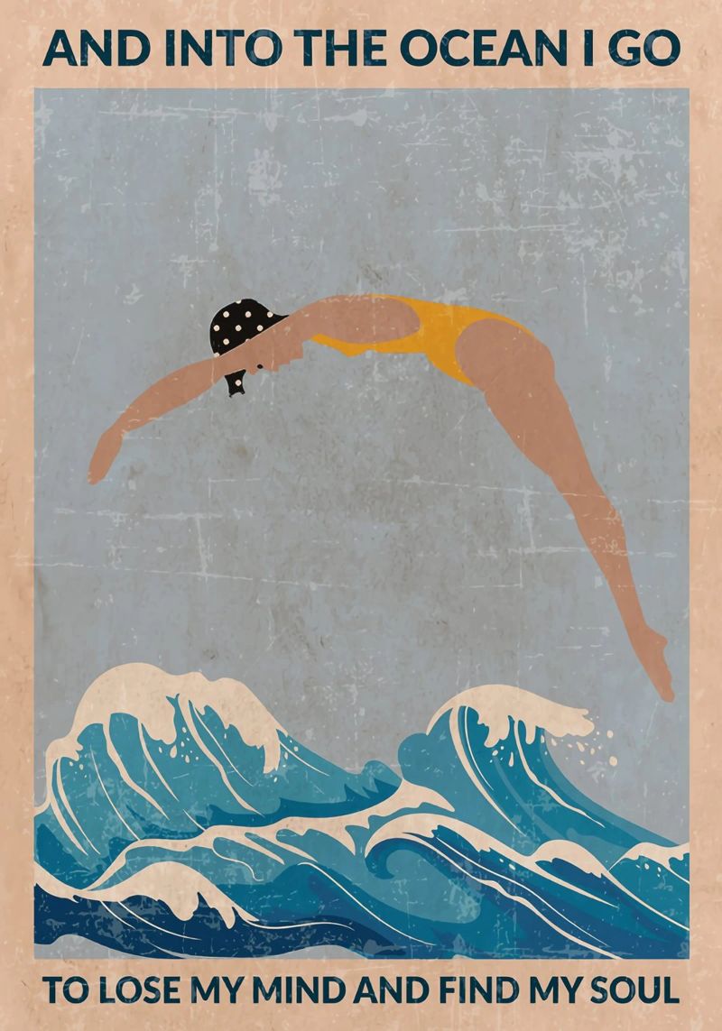 Into The Ocean poster by Antje Bader