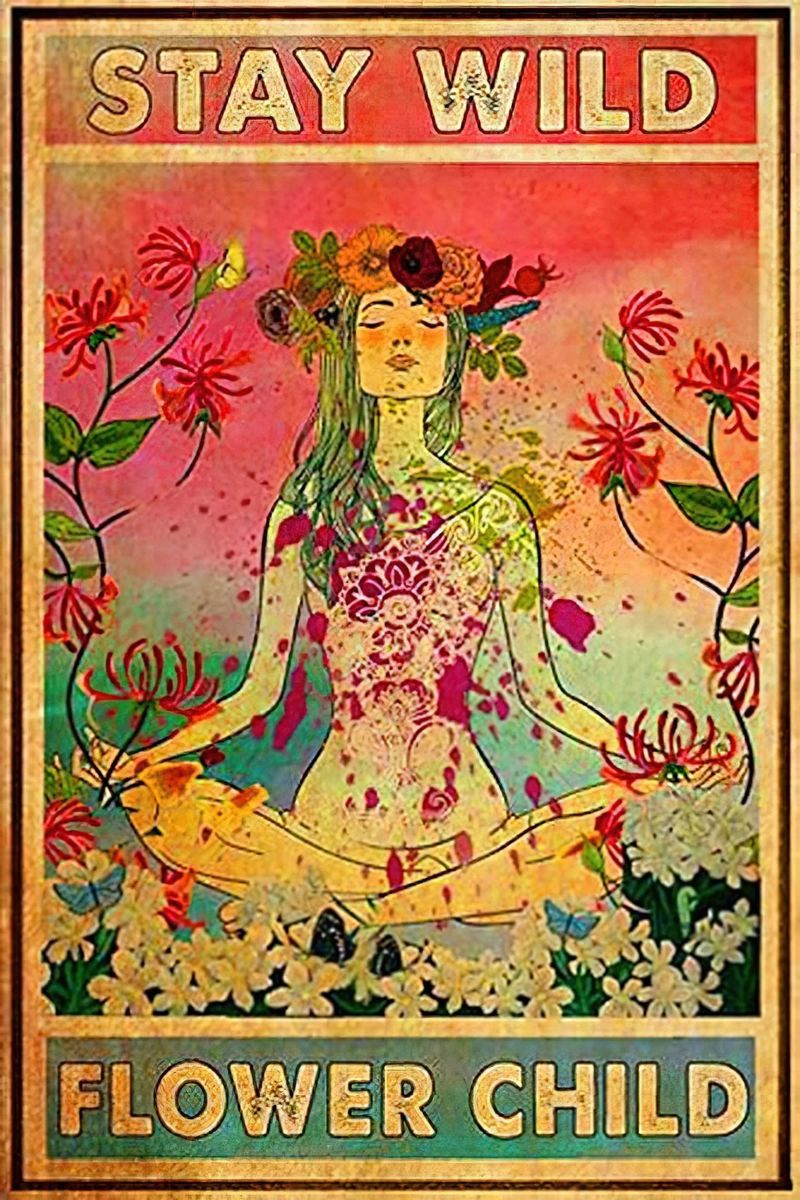 Blijf Wild Bloemen Kind poster van fiona shop