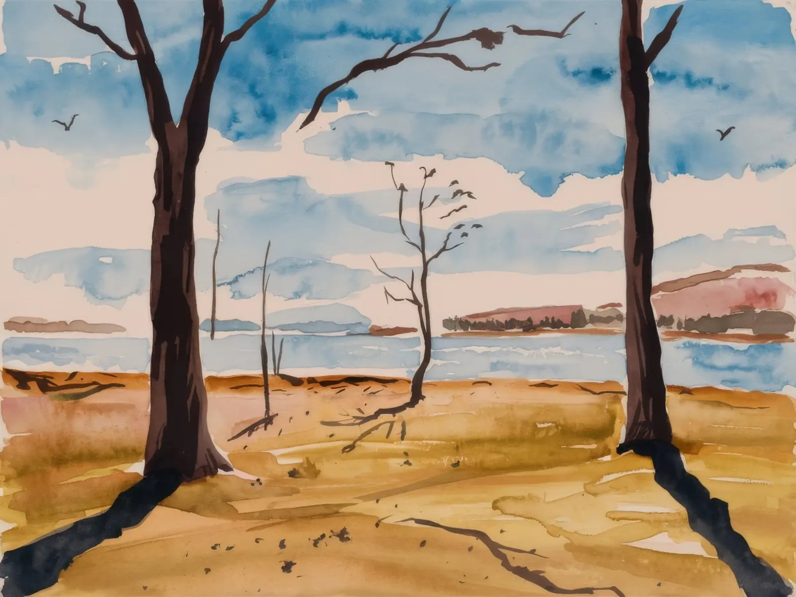 L'inverno della costa desolata poster con telaio in plastica da Silk Palette