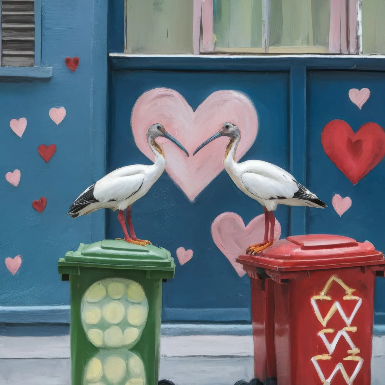 Graffiti Heart Serenade poster con telaio in legno da Opal Strokes
