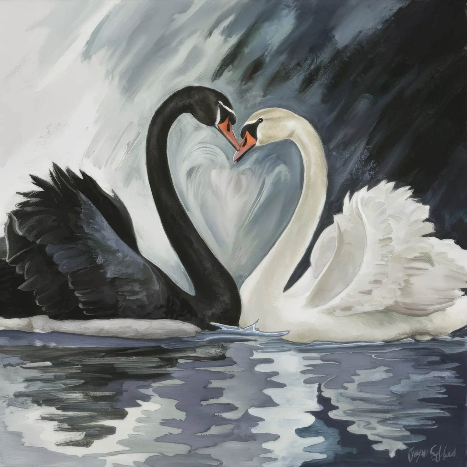 Abrazo de ébano marfil hahnemühle de Dream Spectrum